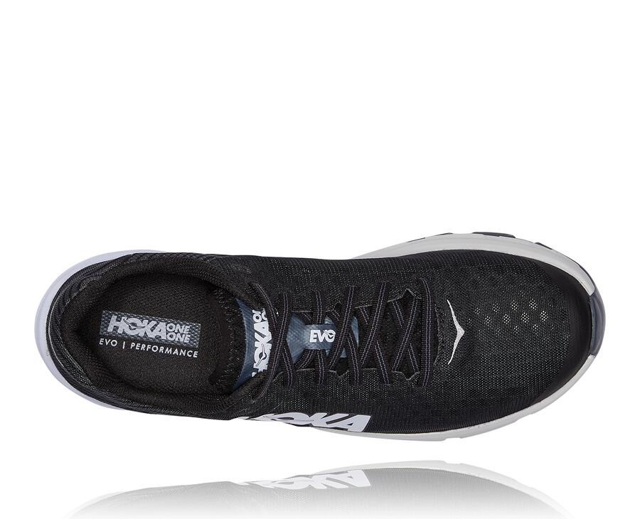 Hoka One One Running Shoes Mens Black/White - EVO Carbon Rocket - 13879LSZR